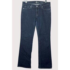 7 For All Mankind Bootcut Women Stretch Jeans Sz 30 Signature Wave Pocket Design